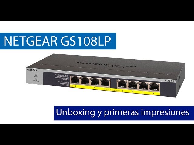 Vídeo relacionado con NETGEAR Switch Smart Gigabit Ethernet gestionable de 24 Puertos (GS724TP) con 24x PoE+, 2X SFP, 190W | Montaje en sobremesa o Bastidor | Protección ProSAFE