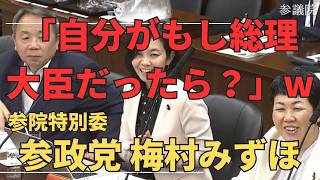参院特別委 質問：梅村みずほ 回答：川名・佐喜眞・前泊#普天間基地#辺野古移設#沖縄県知事選#古謝元太#参政党#梅村みずほ