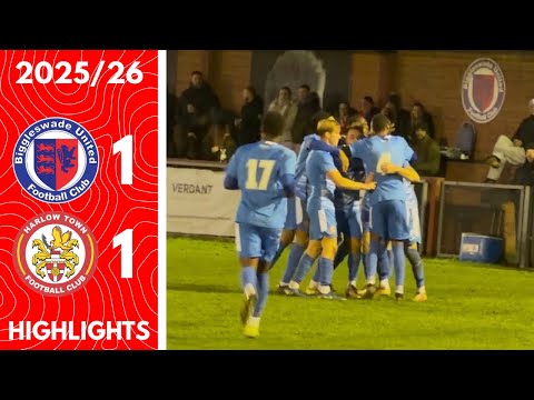 Baker Goal Snatches Late Equaliser For Biggleswade | Biggleswade United 1-1 Harlow Town Highlights