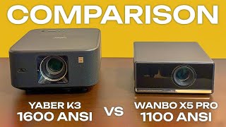 YABER K3 vs WANBO X5 Pro: 1600 vs 1100 ANSI - Which Impressed More?