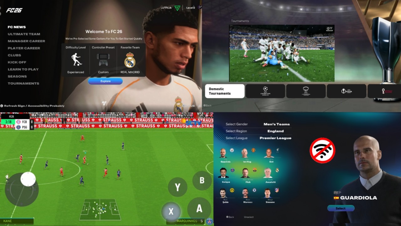 FIFA 16 MOBILE MOD EA FC 26 ANDROID OFFLINE CAREER MODE ALL TOURNAMENTS NEW FACES KITS TRANSFERS