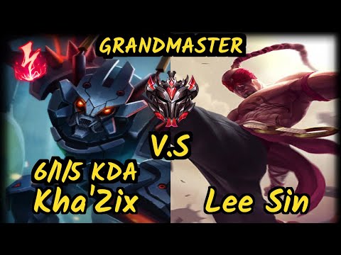 Sirt (KHA'ZIX) vs LEE SIN - 6/1/5 KDA JUNGLE GAMEPLAY - BR Ranked GRANDMASTER
