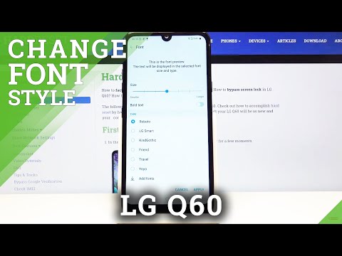 How to Adjust Font Style in LG Q60 – Personalize Font