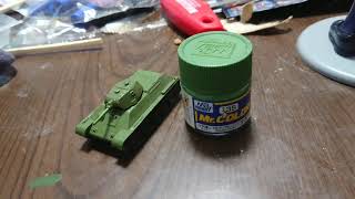 【プラモデル制作】ズベズタ  T34-76  【筆塗り】