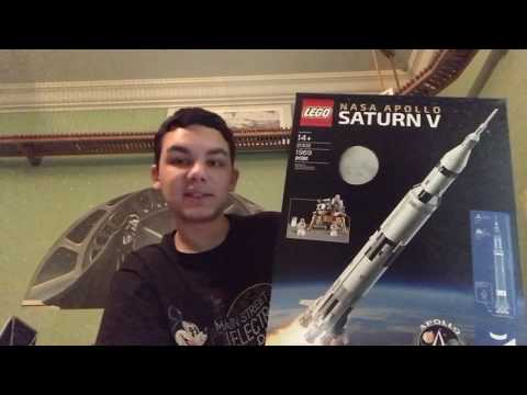 Lego Ideas #17: NASA Apollo 11 Saturn V rocket 21309 speed build