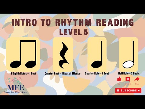 Intro to Rhythm Reading - Level 5 - Quarter Rests, Eighth Notes, Quarter Notes and Half Notes