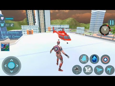 Flying Captain Hero Robot Villains City Battle | Captain Hero City Missions - Android GamePlay