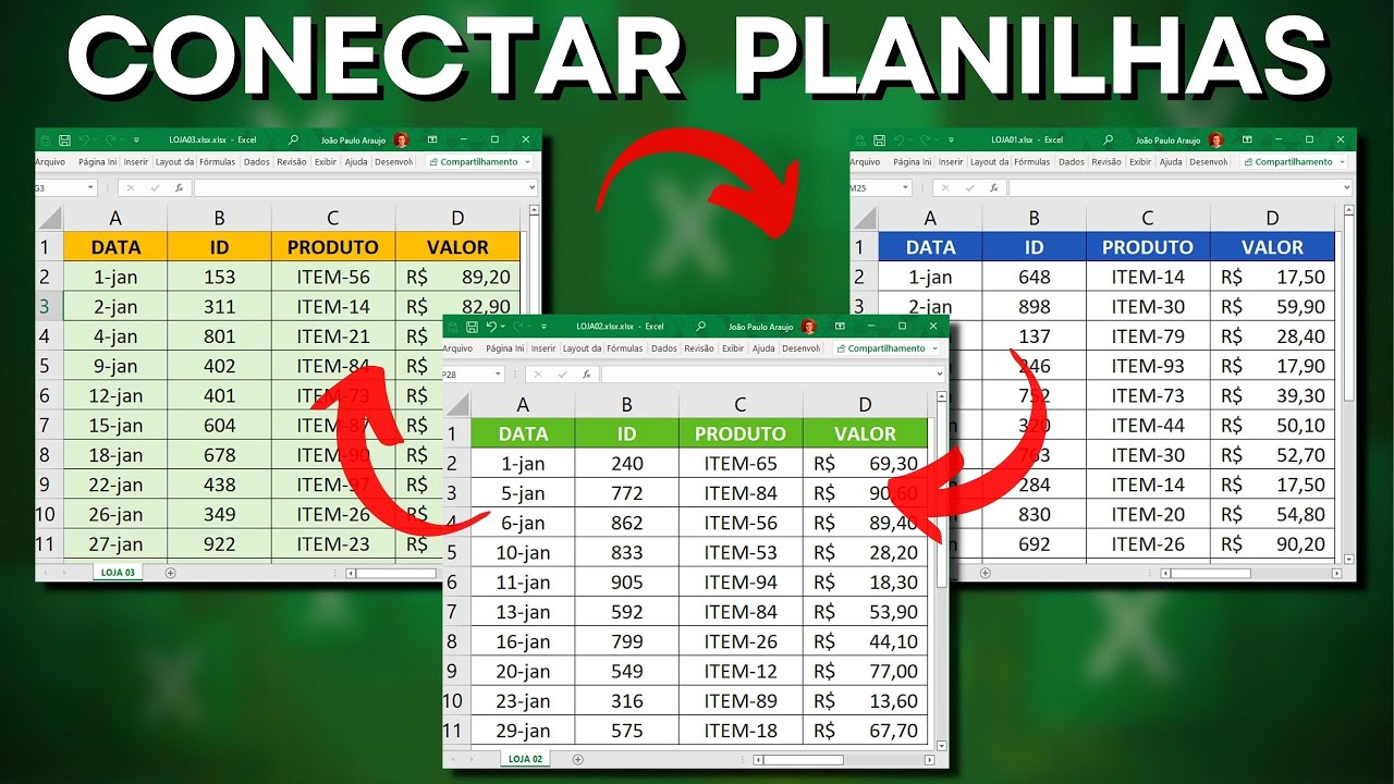 Como Juntar Várias Abas no Excel com Atualizações Automáticas | Vincular Planilhas em Tempo Real