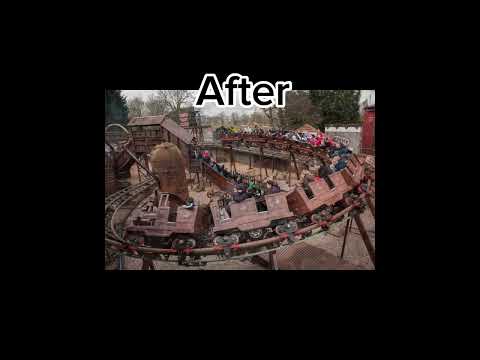 Chessington World of Adventures Rides Before and After #rollercoaster #themepark #shorts