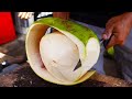 So Satisfying Coconut Cutting Skill Happy Yummy