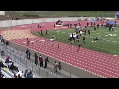 Husky Invitational 2018 - 300m Hurdles Varsity Girls Section 1