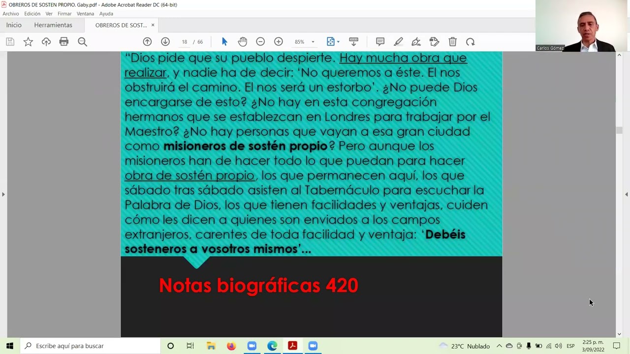 Llamando obreros de sostén propio - Parte 2