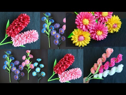 4  Types of Paper Flowers - How To Make Paper Flowers - Paper Craft