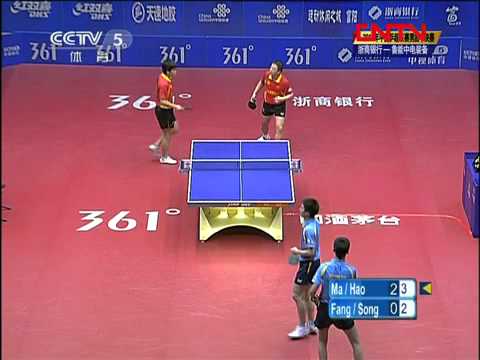 2011 China Super League @CCTV :: Ma Lin / Hao Shuai - Fang Bo / Song Hongyuan [Full Match 2/2]