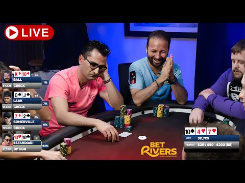 Daniel Negreanu, Maria Ho, Antonio Esfandiari, Hellmuth, Laak, Elky ♠️ Livestream Poker Cash Game