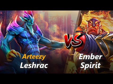 How to Leshrac mid vs Ember Spirit (feat. Arteezy) | First 10 minutes