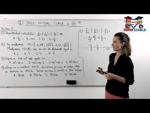 Clasa a VIII-a - Test evaluare inițială - Model 2