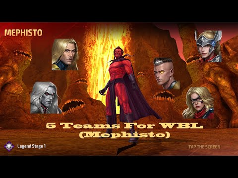 (Marvel Future Fight) 5 Teams For WBL Mephisto