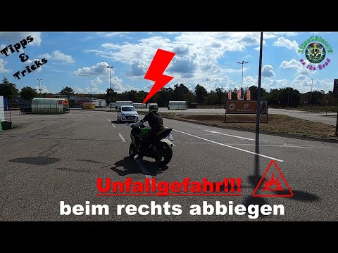 💡⁉️ "SICHER" mit dem Motorrad rechts abbiegen!!👌