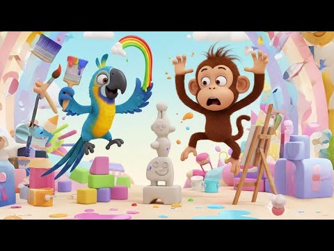 The Clever Parrot & Smart Monkey | Amazing Inventions | Funny Cartoon Story 😱