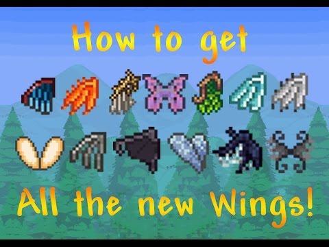 Terraria - How To Get All The New Wings - BenyHild