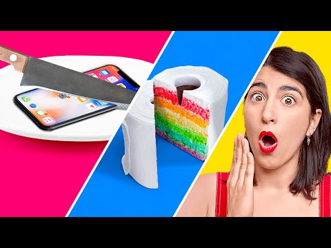 CAKE VS REAL FOOD CHALLENGE || Eating Only Cakes Look Like Everyday Objects! By 123 GO! CHALLENGE