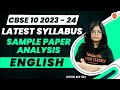 Class 10 CBSE 2023 24 English New Syllabus Released Sample Paper Analysis Vedantucbse10th