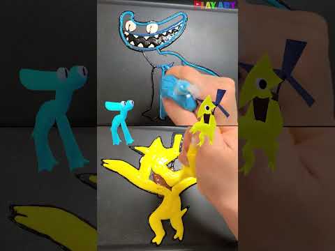 Making Roblox Rainbow Friends 2 : Cyan, Yellow, Pancake art challenge, (FNF Music), #shorts