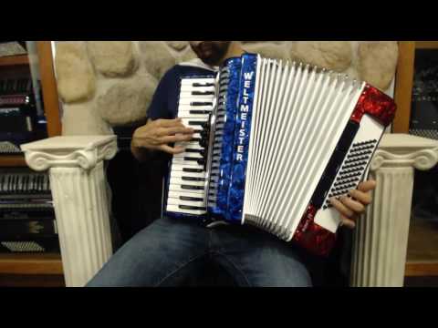 WELTACHIII72FR - French Flag Weltmeister Achat Piano Accordion LMM 34 72 $1999