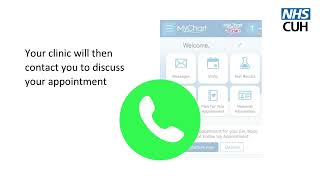 Booking your appointments via MyChart