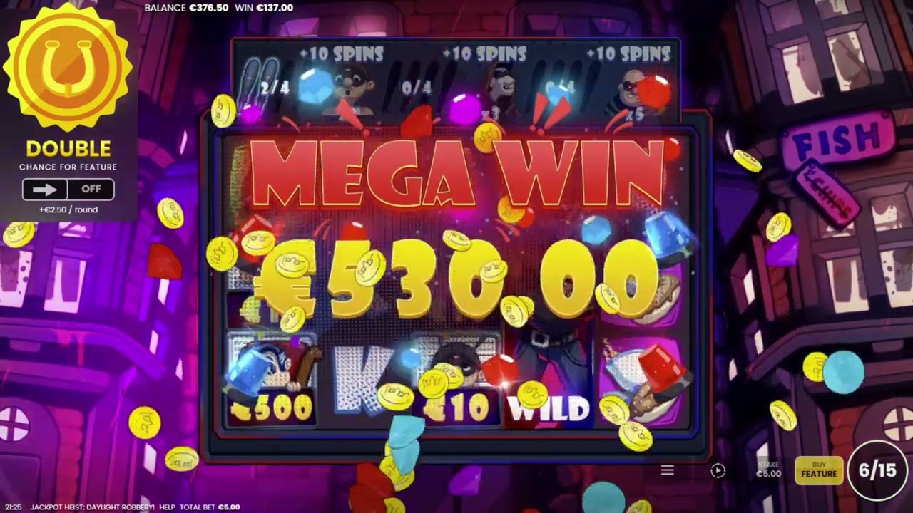 Jackpot Heist Daylight Robbery Bonus Round