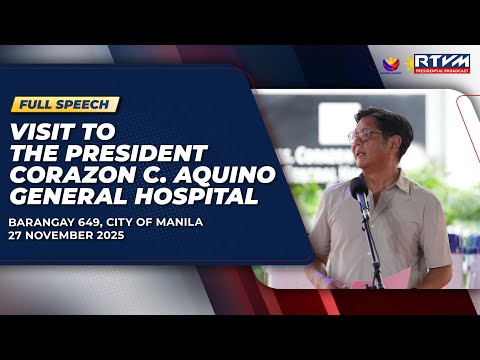 Visit to the President Corazon C. Aquino General Hospital (Speech)