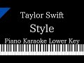 【Piano Karaoke Instrumental】Style / Taylor Swift【Lower Key】