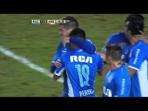 Gol de Pereyra. Racing 1 - Argentinos 0. Fecha 11. Primera División 2016.