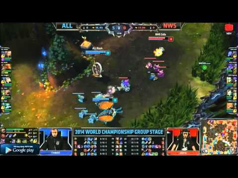 LMHT [27-09-2014] ALL vs NWS Chung Kết Thế Giới Mùa 4 Bảng D