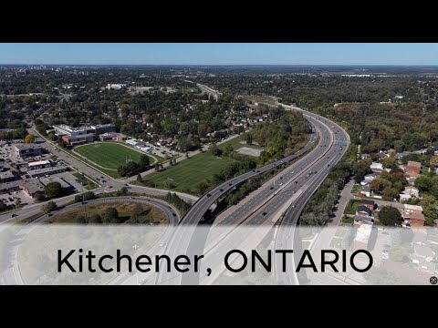 Kitchener, Ontario by drone in 4k
