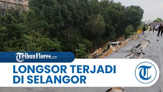 VIRAL Detik-detik Tanah Longsor di Selangor, Sejumlah Mobil yang Terparkir Ikut 'Tertelan' Longsoran