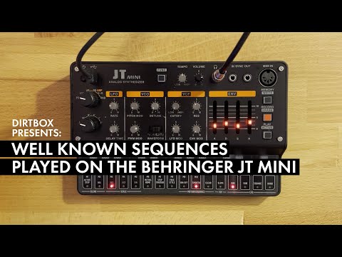 Well known sequences played on the Behringer JT Mini