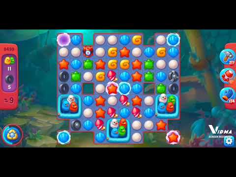 Fishdom. 8499 hard level no boosters and diamonds. 16 moves