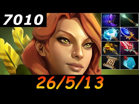 Dota 2 Windranger 7010 MMR 26/5/13 (Kills/Deaths/Assists) Ranked Full Gameplay