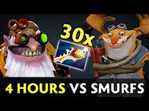 4 hours game vs smurfs — 500,000 damage by Techies
