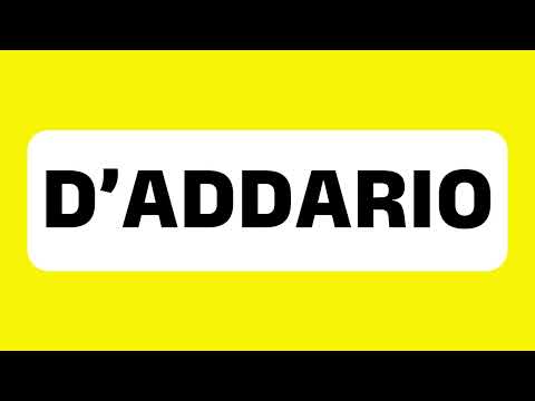 How to Pronounce D’Addario (Manufacturer of musical instrument strings) Correctly