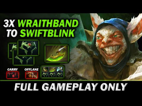 3x Wraithband to Swiftblink Meepo against SF carry and ES offlane - Full Gameplay Meepo #349