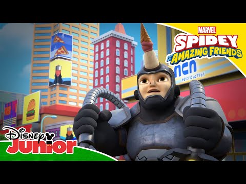Rhino and Doc Ock's Tentacle Suit | Spidey and His Amazing Friends 🕸️ | Disney Junior MENA