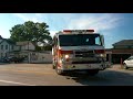 Caledonia Fire Trucks Leaving The Firehouse