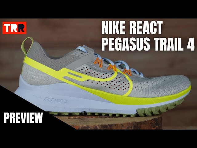 Vídeo relacionado con Nike DJ6159-001 Nike React Pegasus Trail 4 Sneaker Adult Black/Aura-Dark Grey-Wolf Grey 36.5