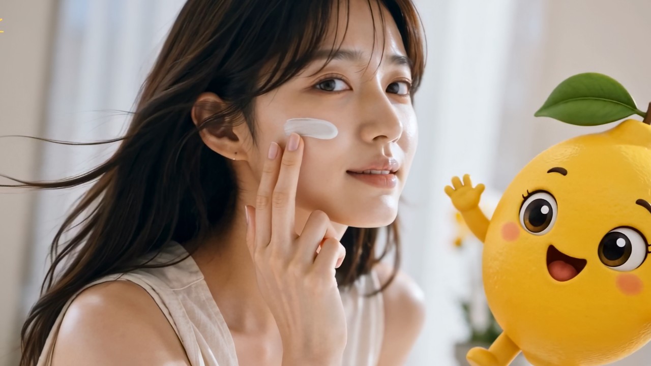 AI 선크림 제품 광고 영상