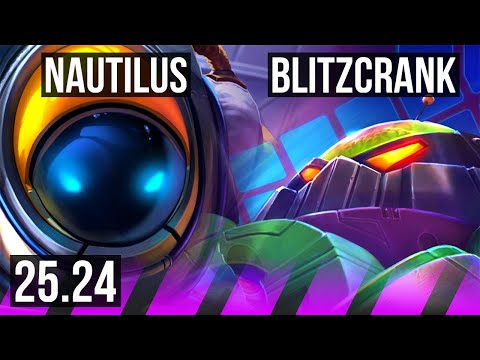 NAUTILUS & Draven vs BLITZCRANK & Ezreal (SUP) | KR Master | 25.24