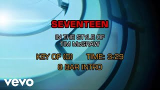 Tim McGraw - Seventeen (Karaoke)