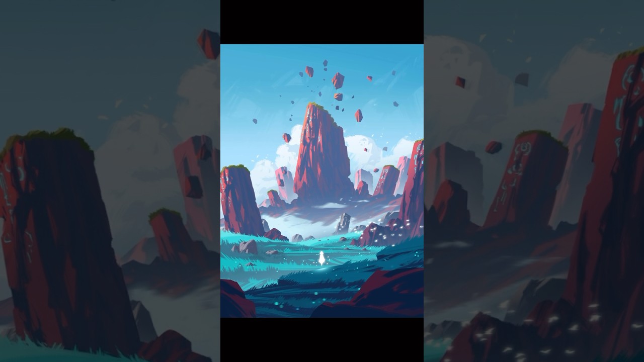 My landscape artwork process in Adobe Fresco & Photoshop! ​⁠@AdobeCreativeCloud #adobefresco #ad